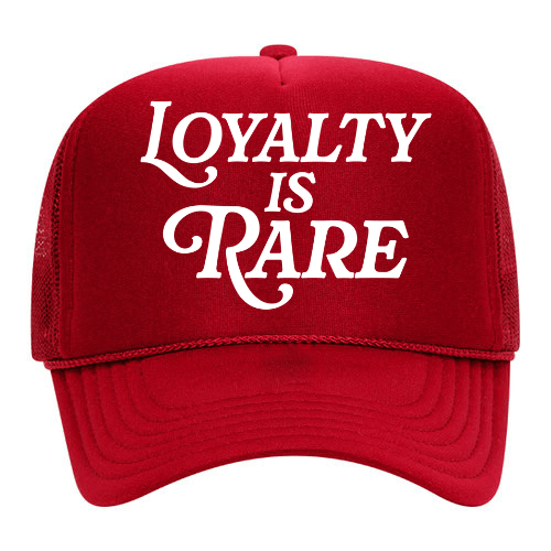 Loyalty Is Rare (WH) | Red Trucker Hat