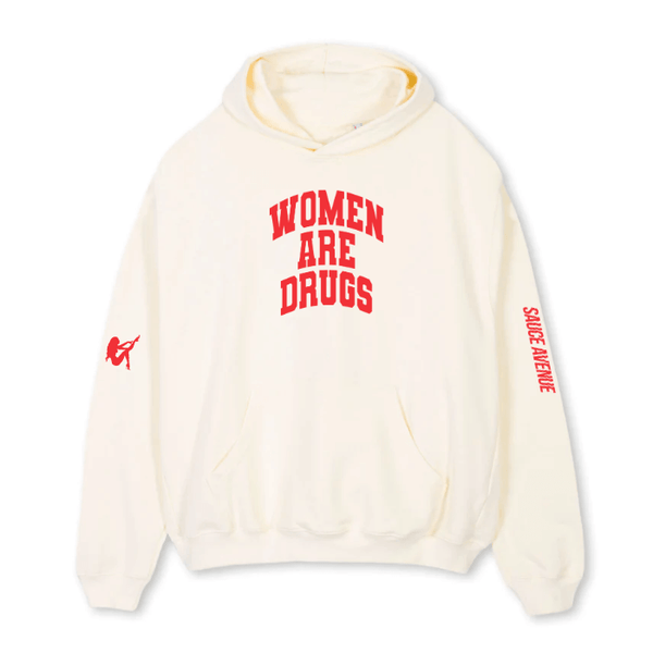 Women Are Drugs V2 (Red) | Heavyweight Off White Hoodie