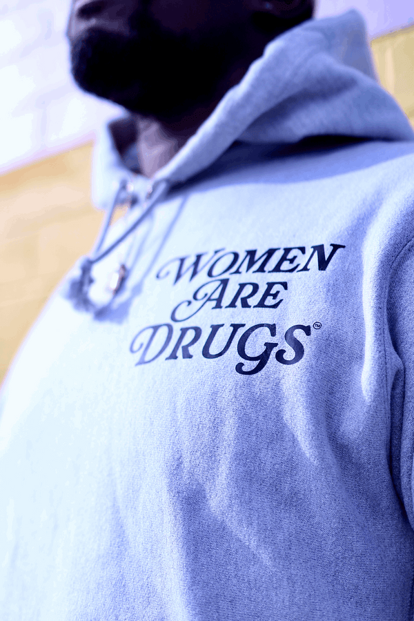 Women Are Drugs (BK) | Grey Champion® Reverse Weave® Short Sleeve Hoodie