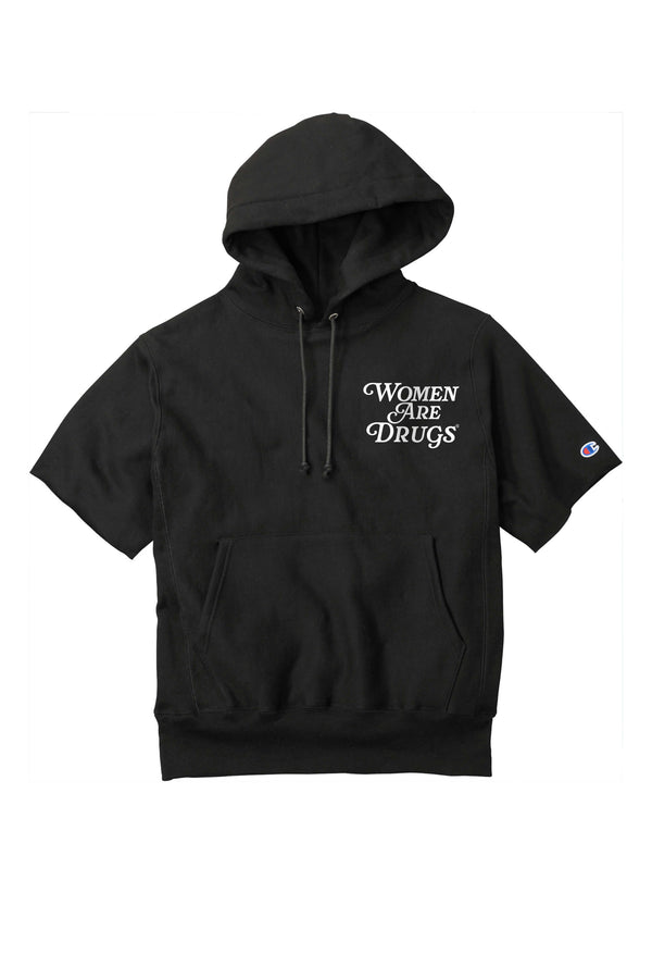 Women Are Drugs (W) | Black Champion® Short Sleeve Hooded Sweatshirt