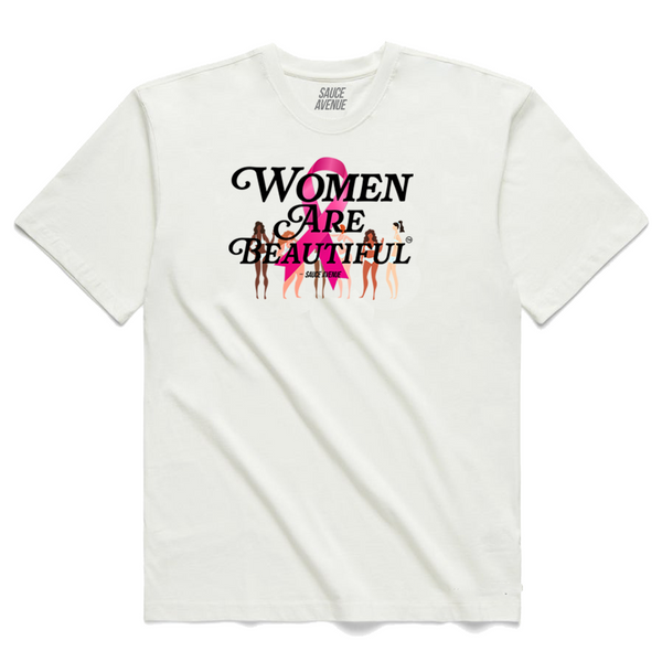Breast Cancer Awareness Giveaway Tee (Women Are Beautiful | White Tee)
