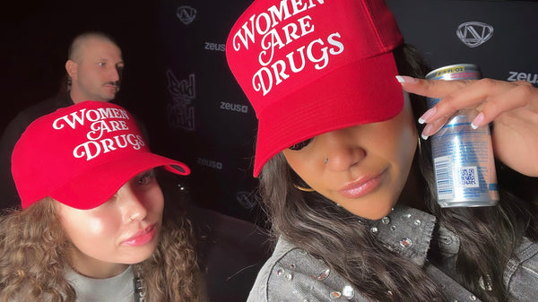 Women Are Drugs® (WH) | Red Trucker Cap