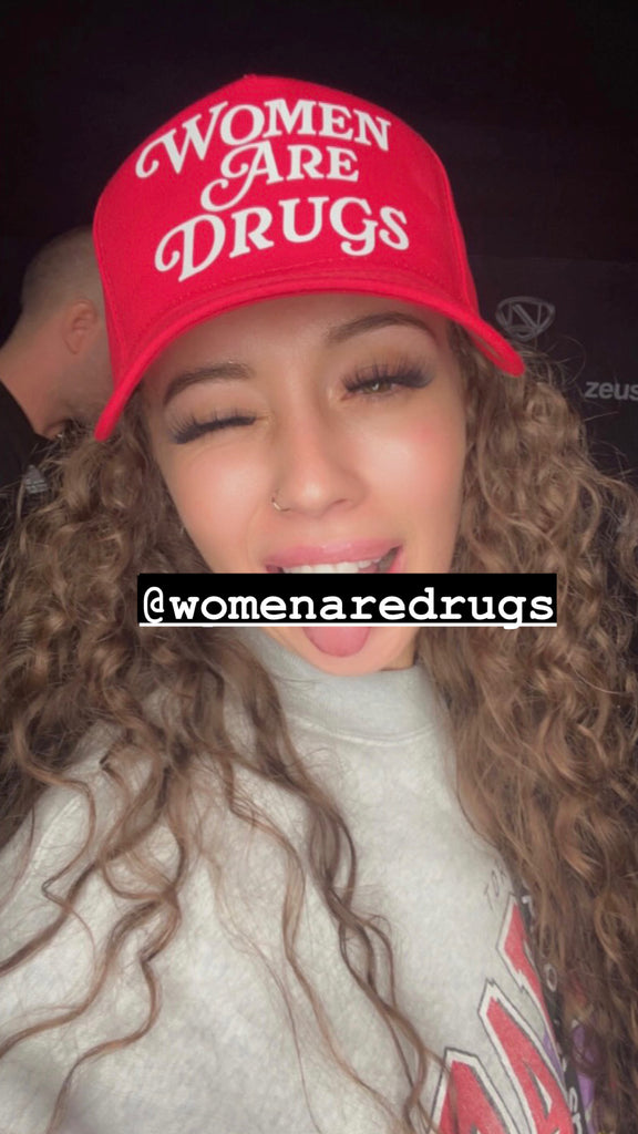Women Are Drugs® (WH) | Red Trucker Cap