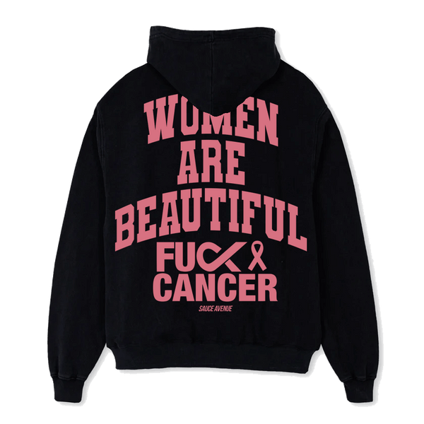 Women Are Beautiful F Cancer (PPK) | Heavyweight Black Hoodie