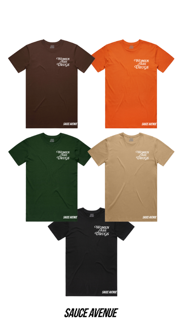 Women Are Drugs | Earth Tones/Fall Starter Pack (WH) (5 Tees) Bundle