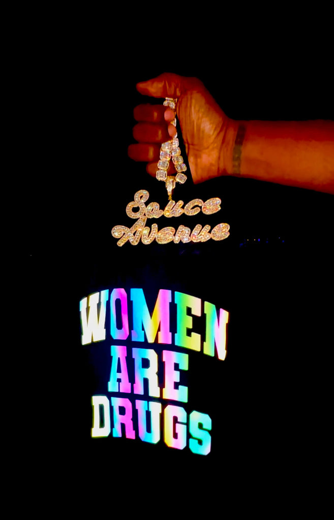 Women Are Drugs (Arch Holo) | Black Tote Bag