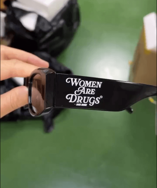Women Are Drugs® | Black Sunglasses (Black Lenses)