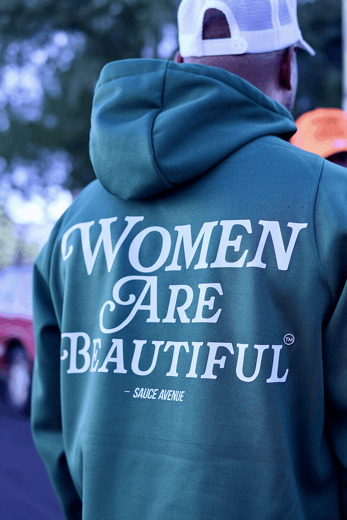 Women Are Beautiful (WH) | Dark Green Nike Hoodie