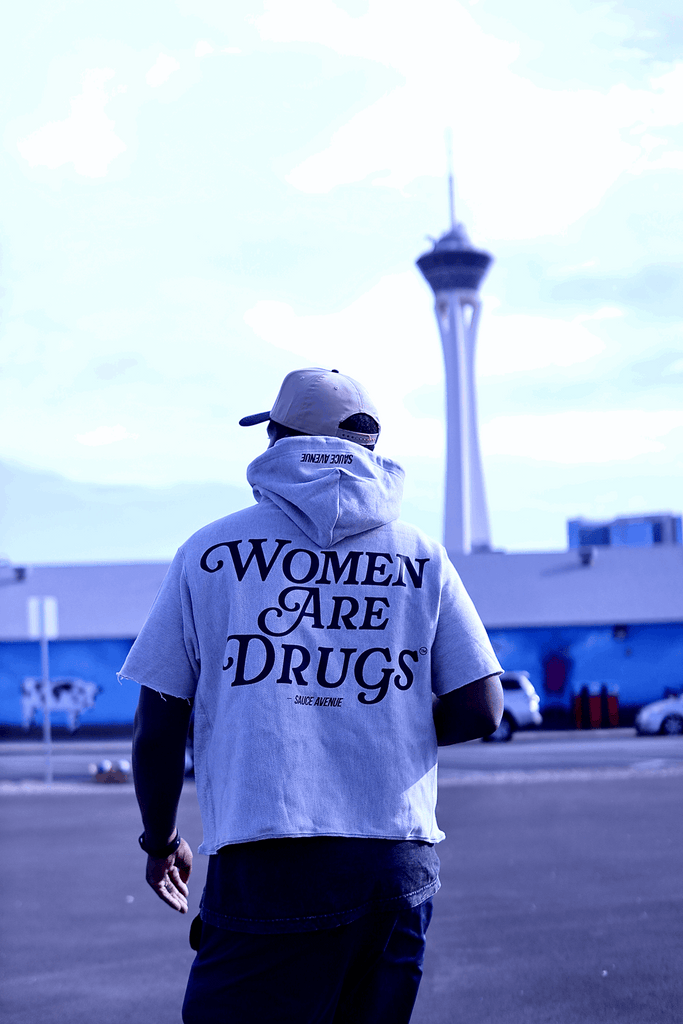 Women Are Drugs (BK) | Grey Champion® Reverse Weave® Short Sleeve Hoodie