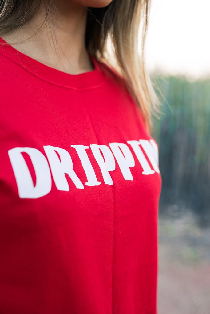 White Drippin V2 | Red Tee - Sauce Avenue