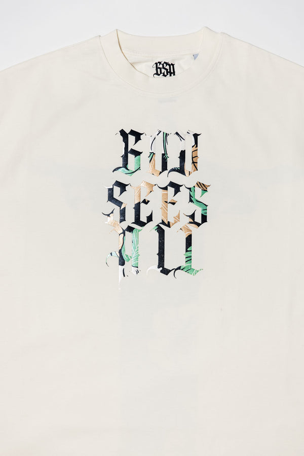 God Sees All (F1) | Off White Heavyweight Luxury Tee
