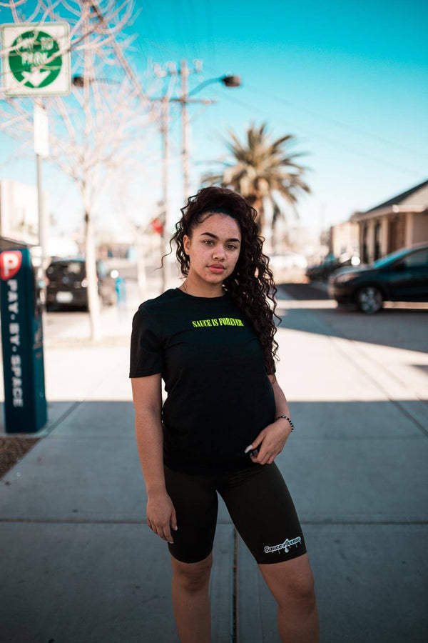 Neon Yellow Sauce Is Forever (S) | Black Tee - Sauce Avenue