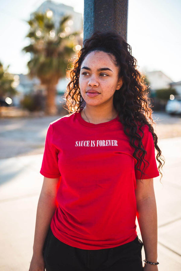 White Sauce Is Forever (S) | Red Tee - Sauce Avenue