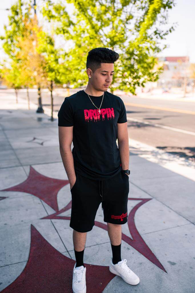 Red Drippin (V3) | Black Tee - Sauce Avenue