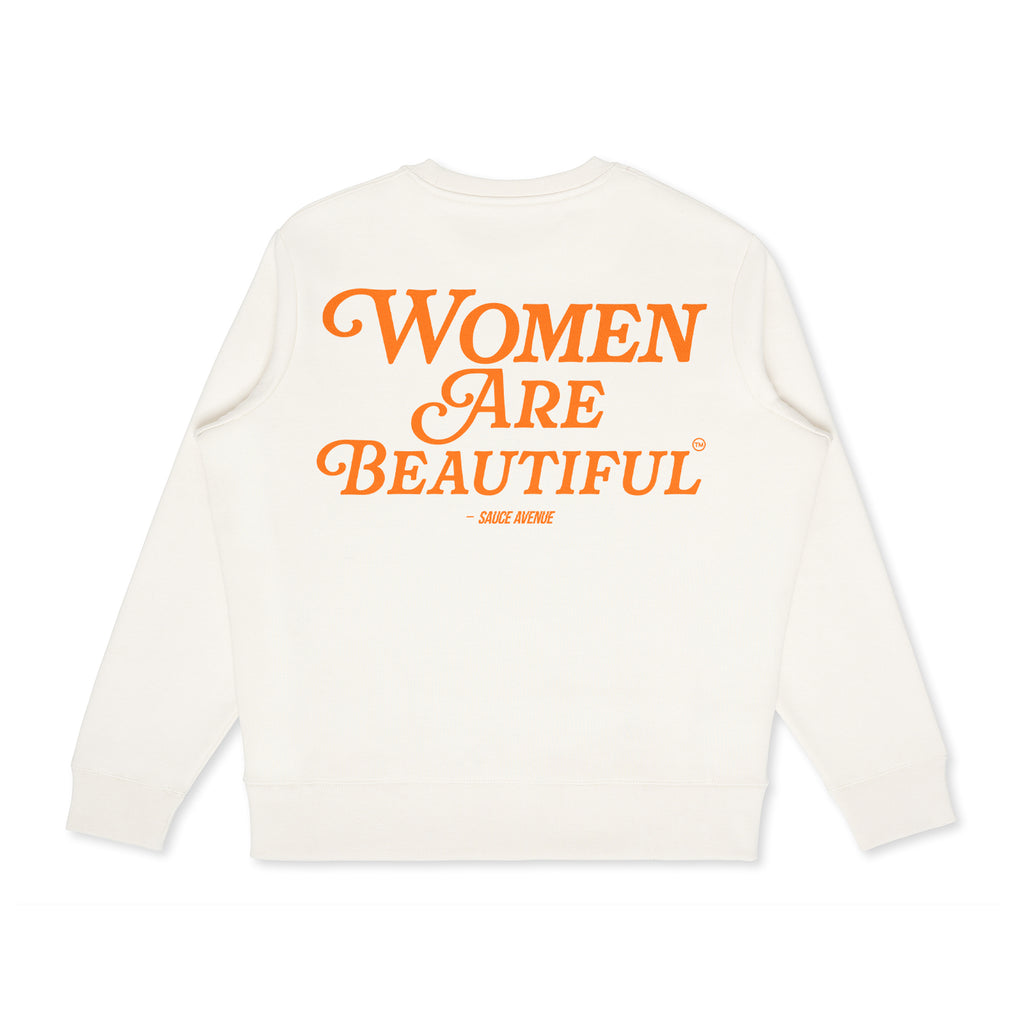 Women Are Beautiful (OR) | Off White Crewneck