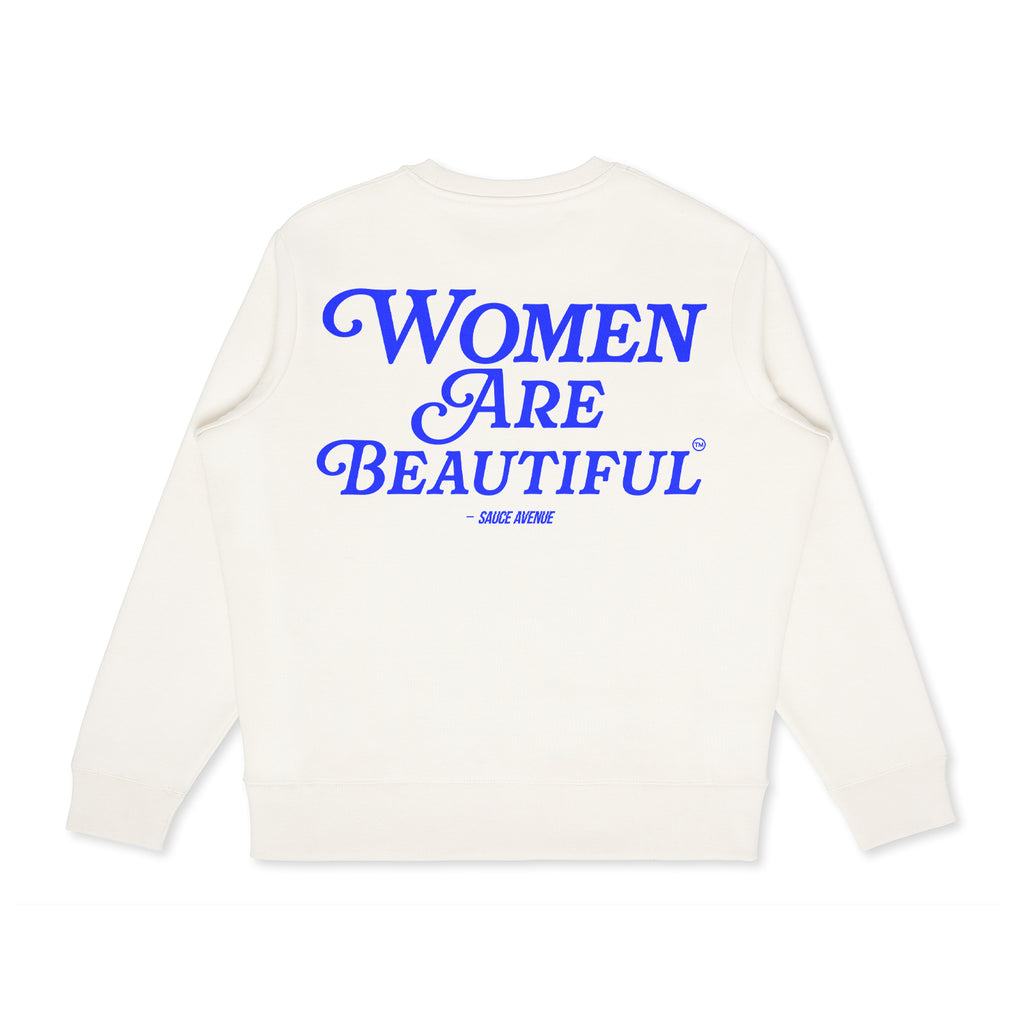 Women Are Beautiful (BL) | Off White Crewneck