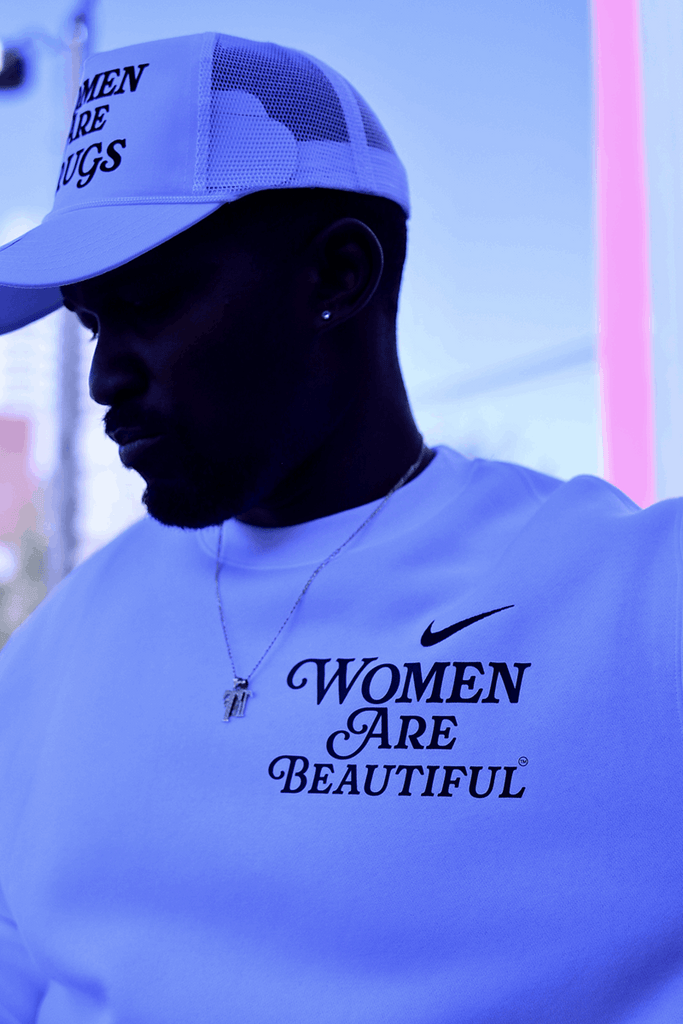 Women Are Beautiful (BK) | White Nike Crewneck