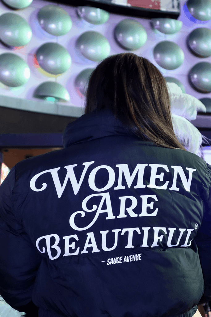 Women Are Beautiful (WH) | Black Crop Puffer Coat