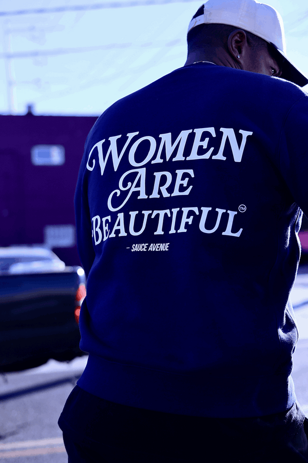 Women Are Beautiful (WH) | Navy Nike Crewneck