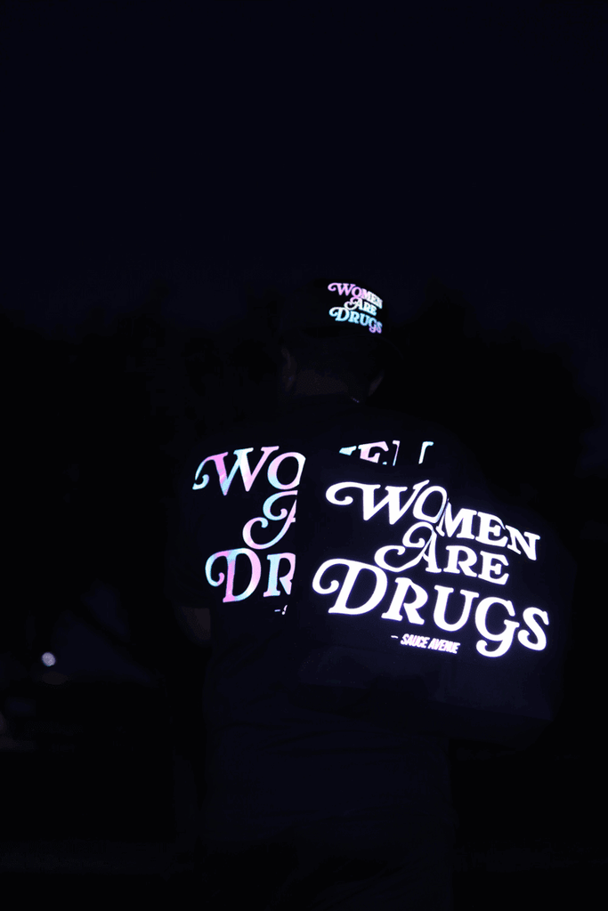Women Are Drugs (Holographic) | Black Jumbo Tote Bag
