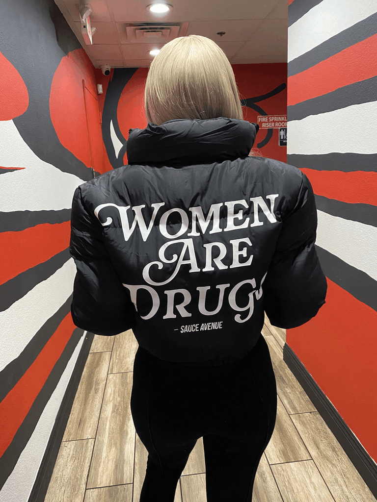 Women Are Drugs (WH) | Black Crop Puffer Coat