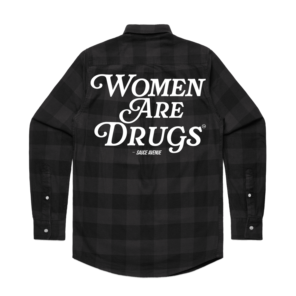 Women Are Drugs (WH) | Grey/Black Flannel Shirt