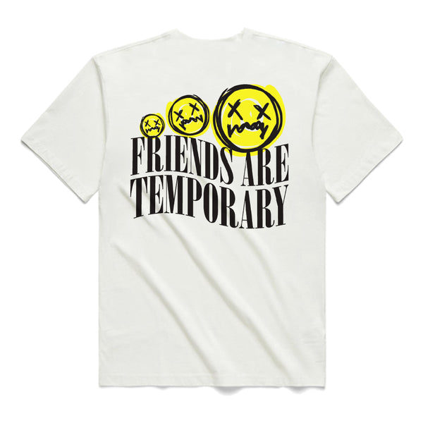 Friends Are Temporary (F&B) | White Tee - Sauce Avenue
