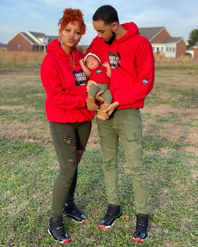 Sauce Is Forever (Black Rose Box) | Red Infant Onesie - Sauce Avenue