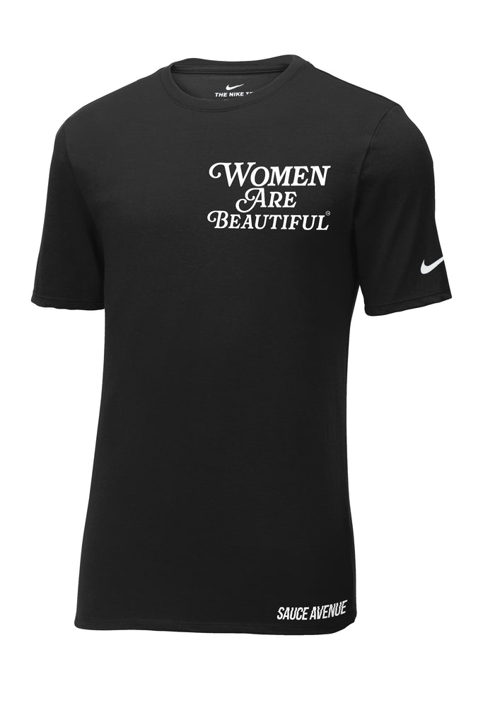Women Are Beautiful | Black Nike Tee (W) - Sauce Avenue