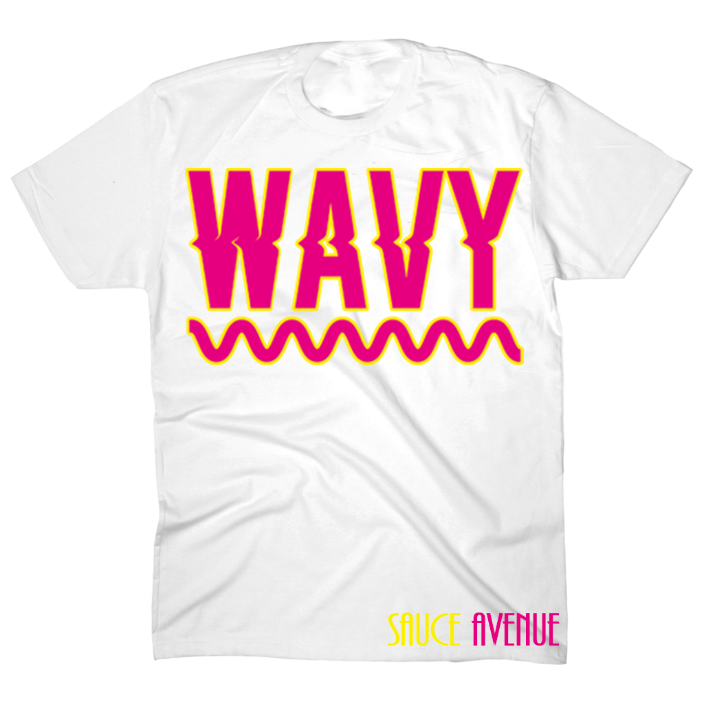 Wavy | White Kids Tee - Sauce Avenue