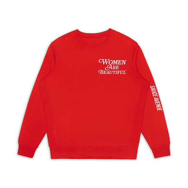 Women Are Beautiful (WH) | Red Crewneck