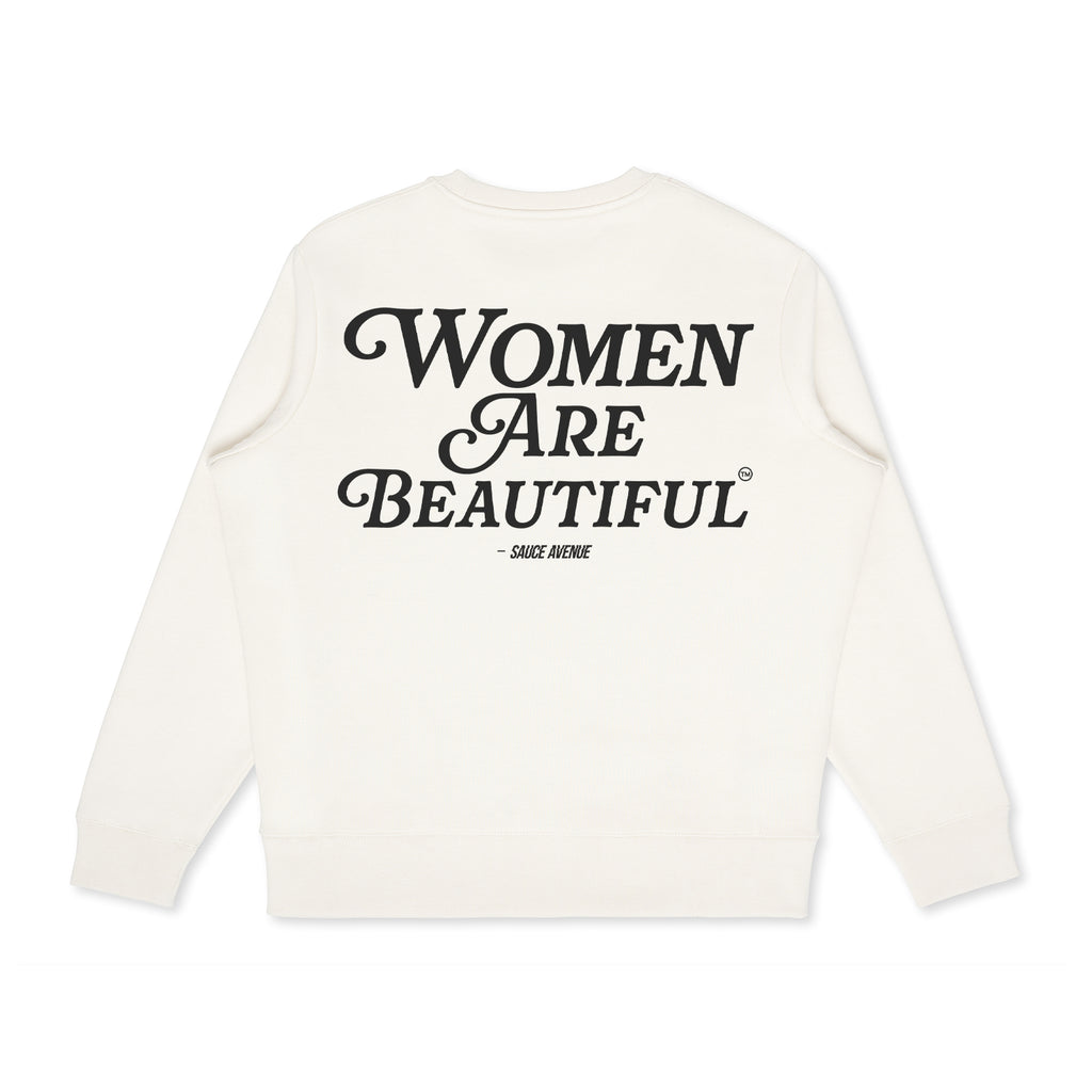 Women Are Beautiful (BK) | Off White Crewneck